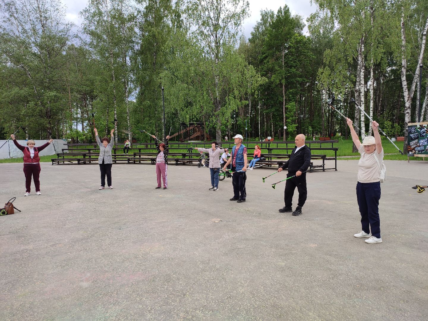 #активноедолголетие, #скандинавскаяходьба, #вместевеселошагать, #паркпобеды, #талдом