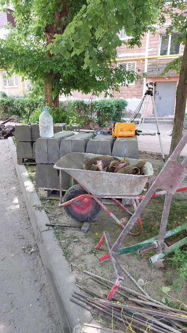 двор, благоустройство, асфальт, дороги, бордюры, серпухов,