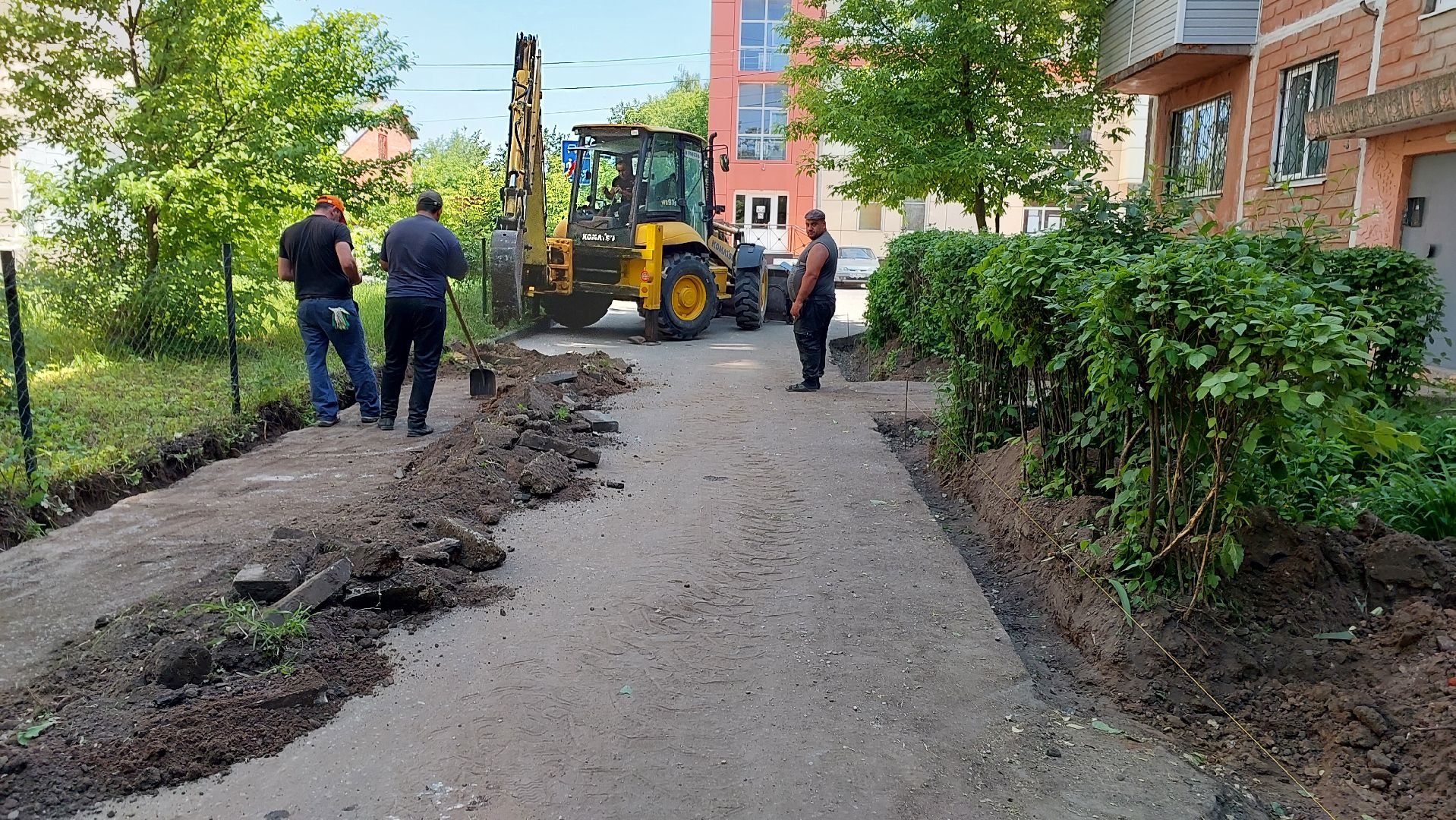 двор, благоустройство, асфальт, дороги, бордюры, серпухов,