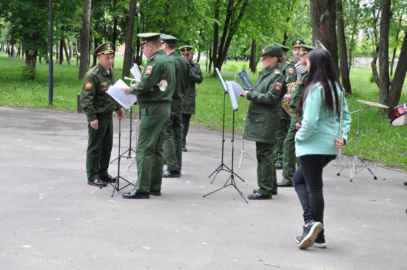 парк, оркестр, военный оркестр, серпухов, досуг, музыка,