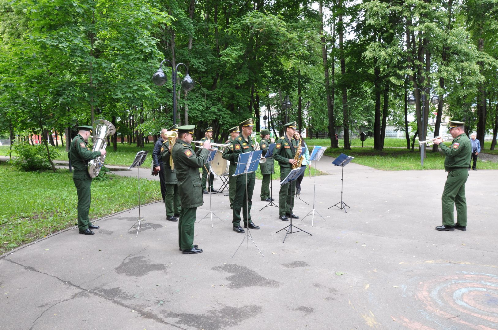 парк, оркестр, военный оркестр, серпухов, досуг, музыка,