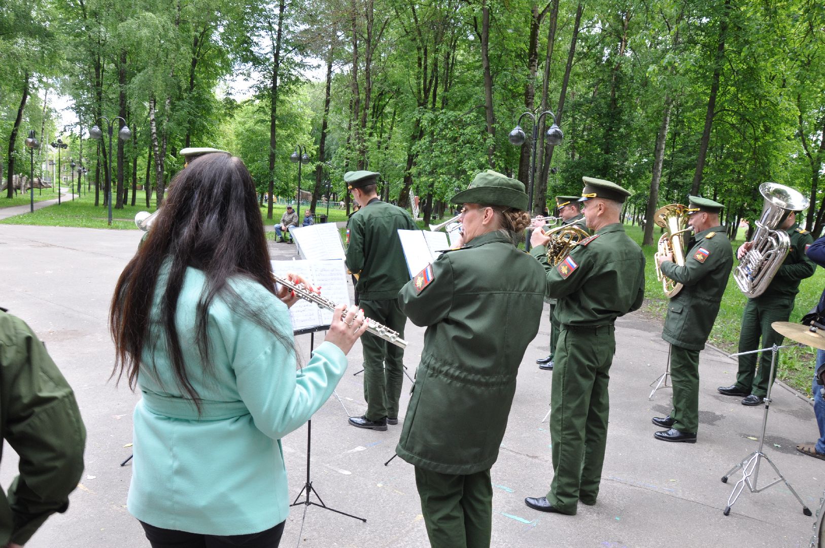 парк, оркестр, военный оркестр, серпухов, досуг, музыка,