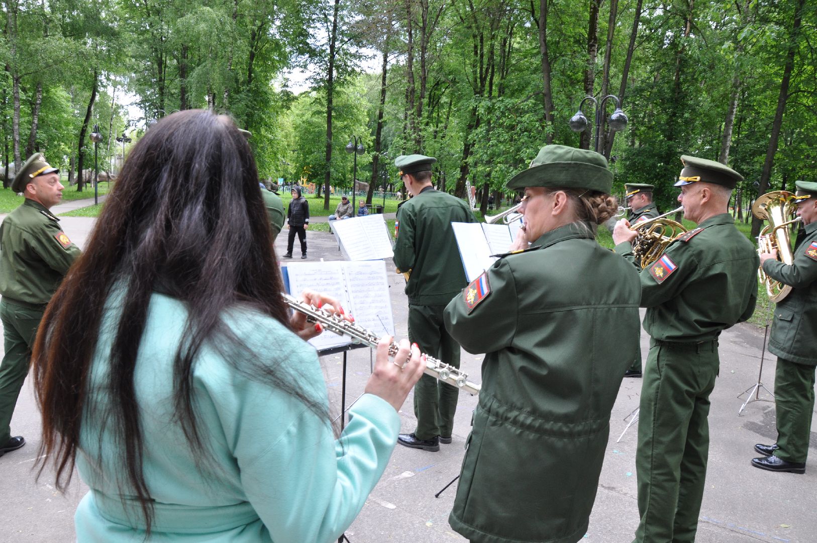 парк, оркестр, военный оркестр, серпухов, досуг, музыка,