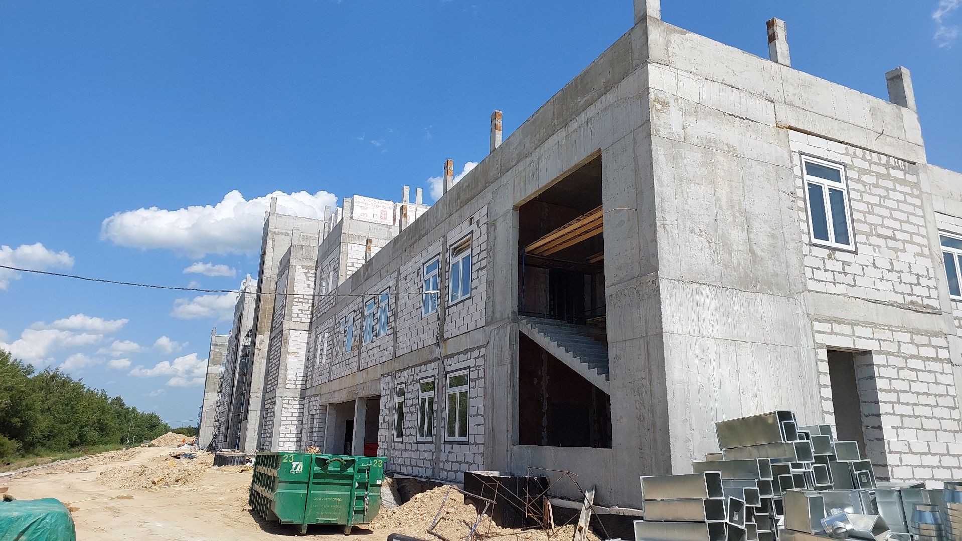 строительство, поликлиника, медицина, серпухов, ивановские дворики, штукатурка,