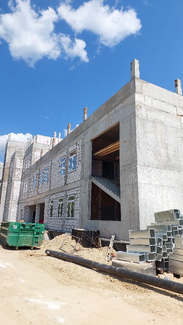 строительство, поликлиника, медицина, серпухов, ивановские дворики, штукатурка,