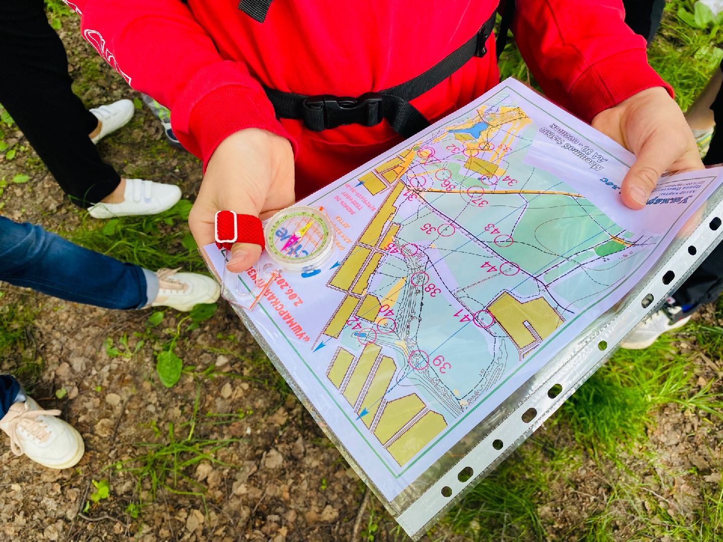 Домодедово, спортивное ориентирование, спорт, парк Городской лес, прогулка, карта, компас