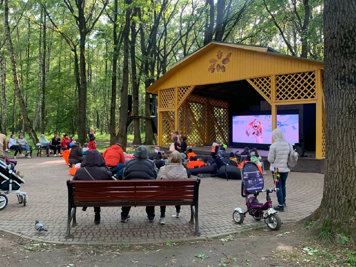 Химки, парк, культура, летний кинотеатр, кинопоказ, дети
