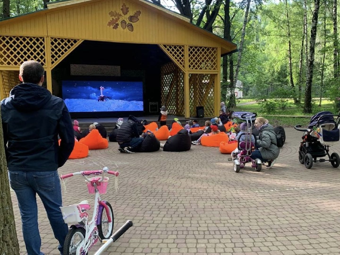 Химки, парк, культура, летний кинотеатр, кинопоказ, дети