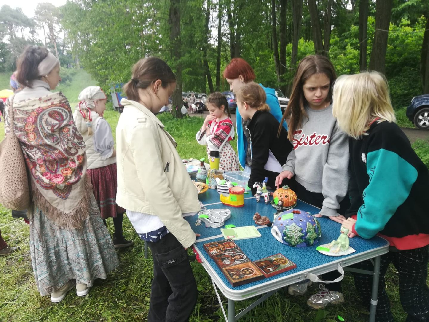 Звенигород, собор Уцииспения Божией матери на Городке, Троица, воскресная школа при Успенском храме, праздничное представление, фольклор, народные тради