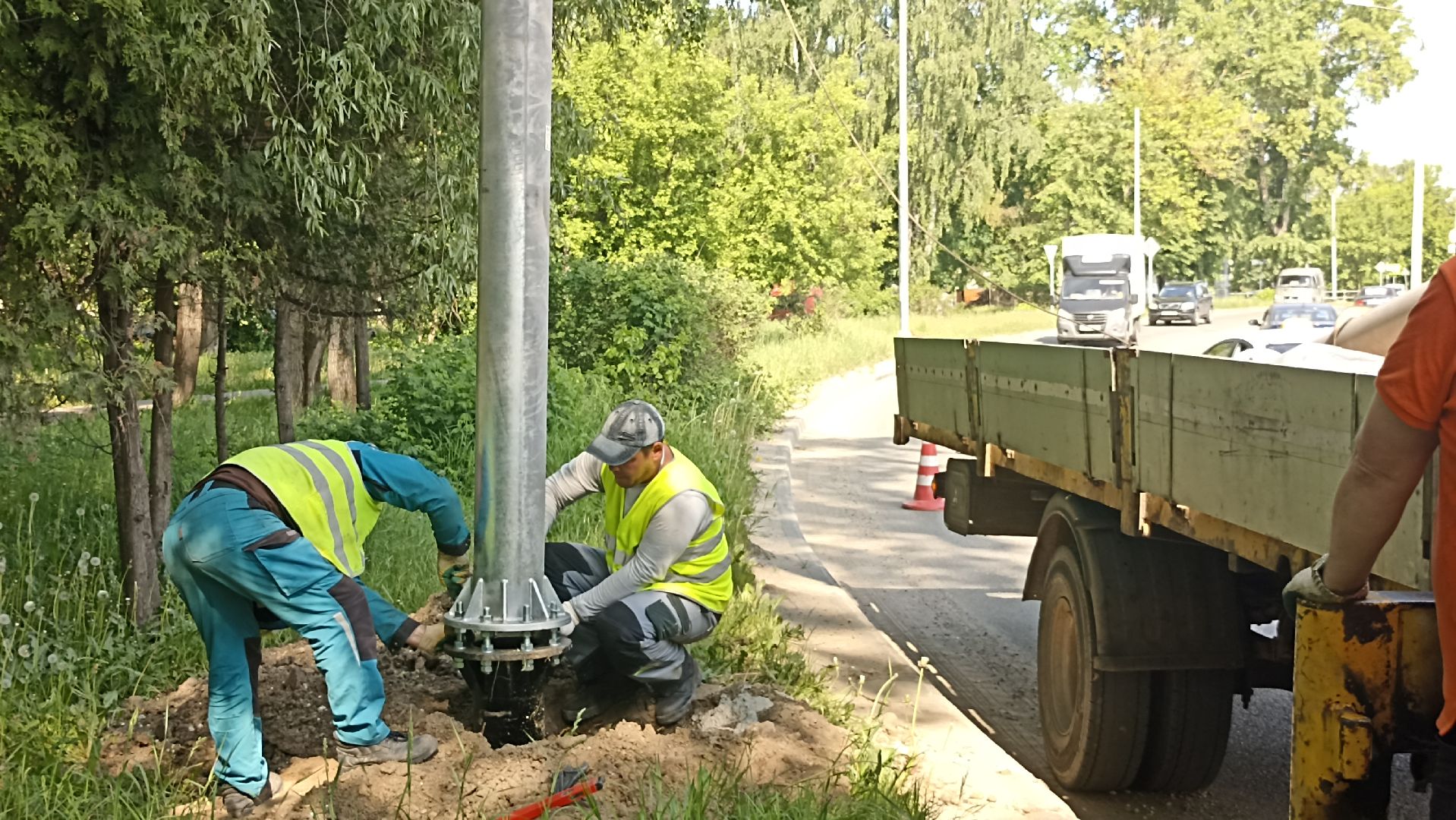 Серпухов, Подмосковье, благоустройство, освещение, опоры