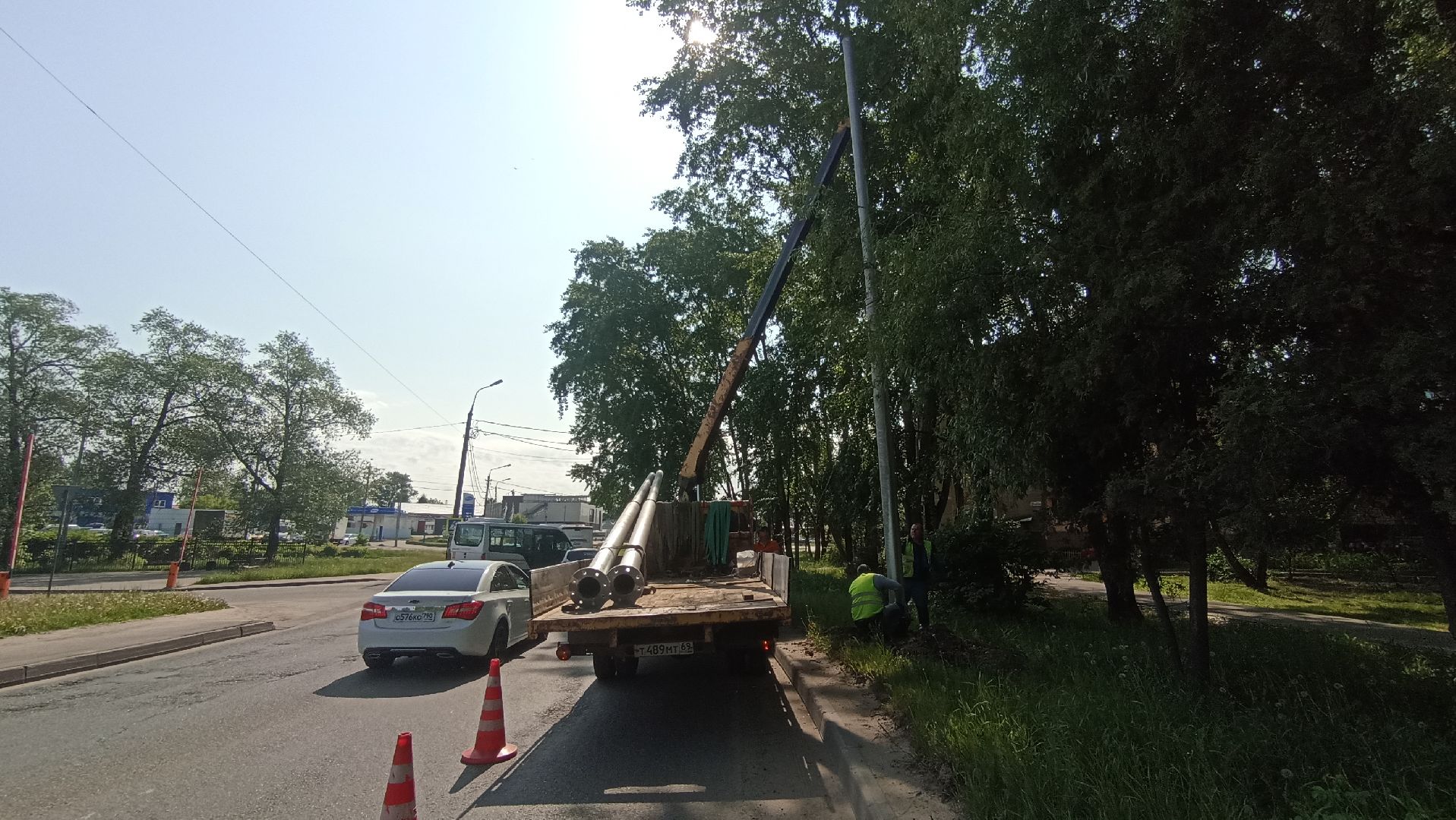 Серпухов, Подмосковье, благоустройство, освещение, опоры