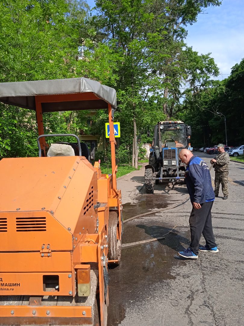 ремонт, ямочный, дороги, Строительная, улица