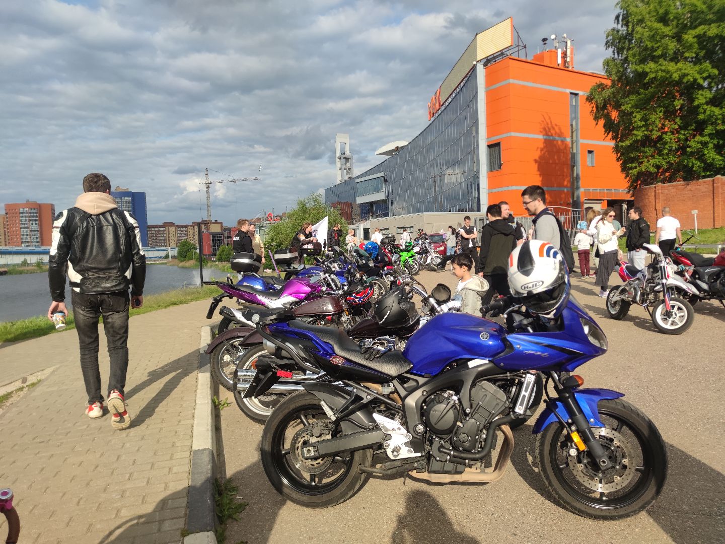 Мотоцикл, выставка, дети, Дубна