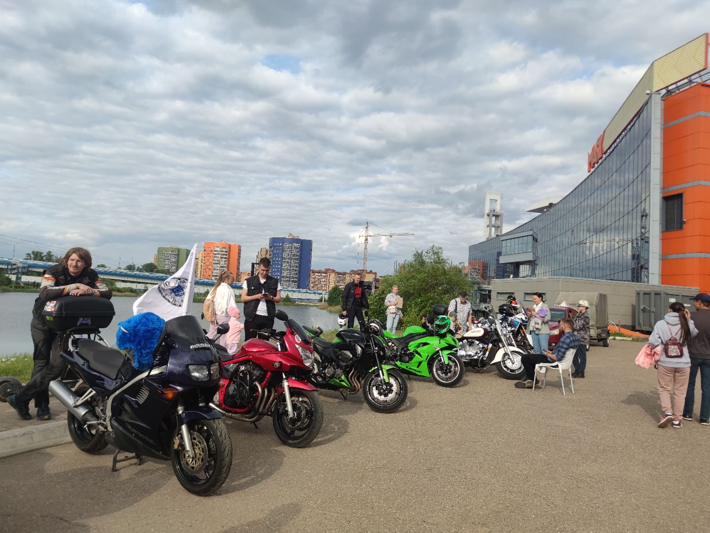 Мотоцикл, выставка, дети, Дубна
