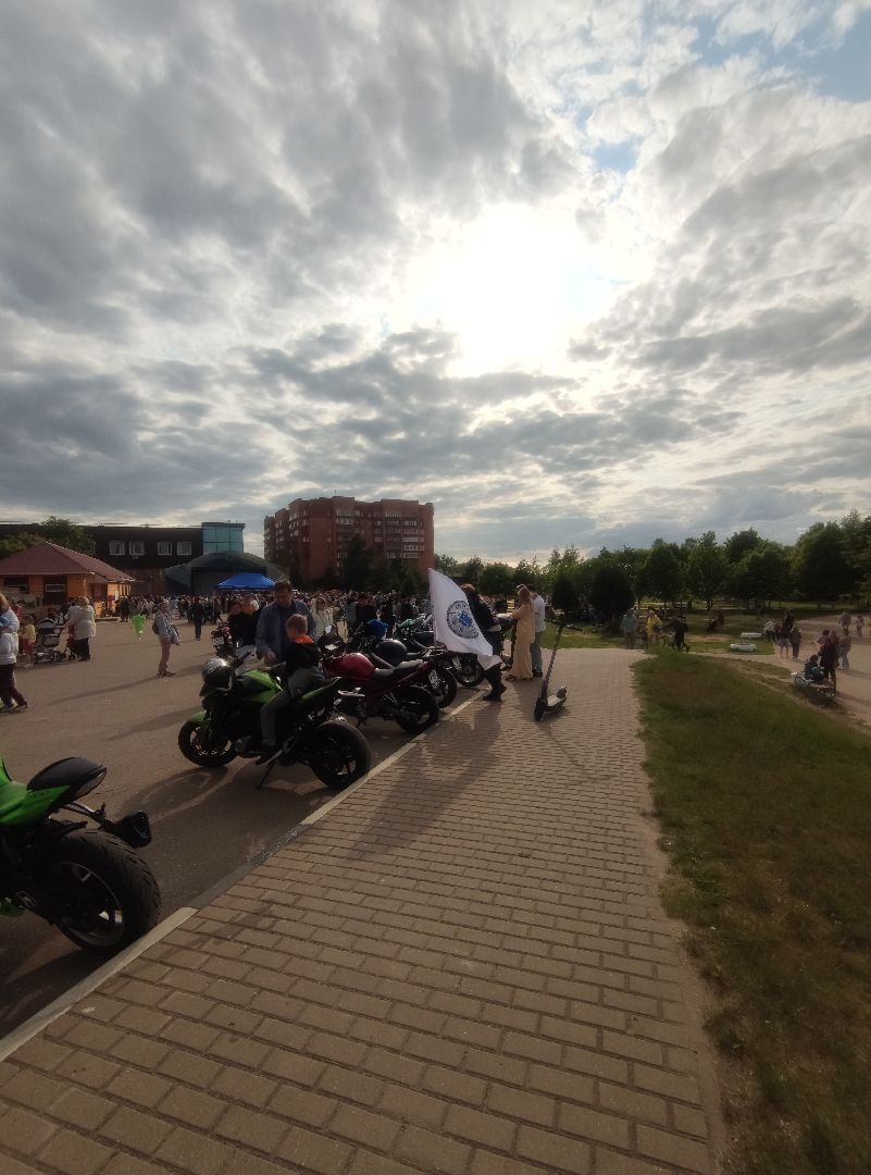 Мотоцикл, выставка, дети, Дубна