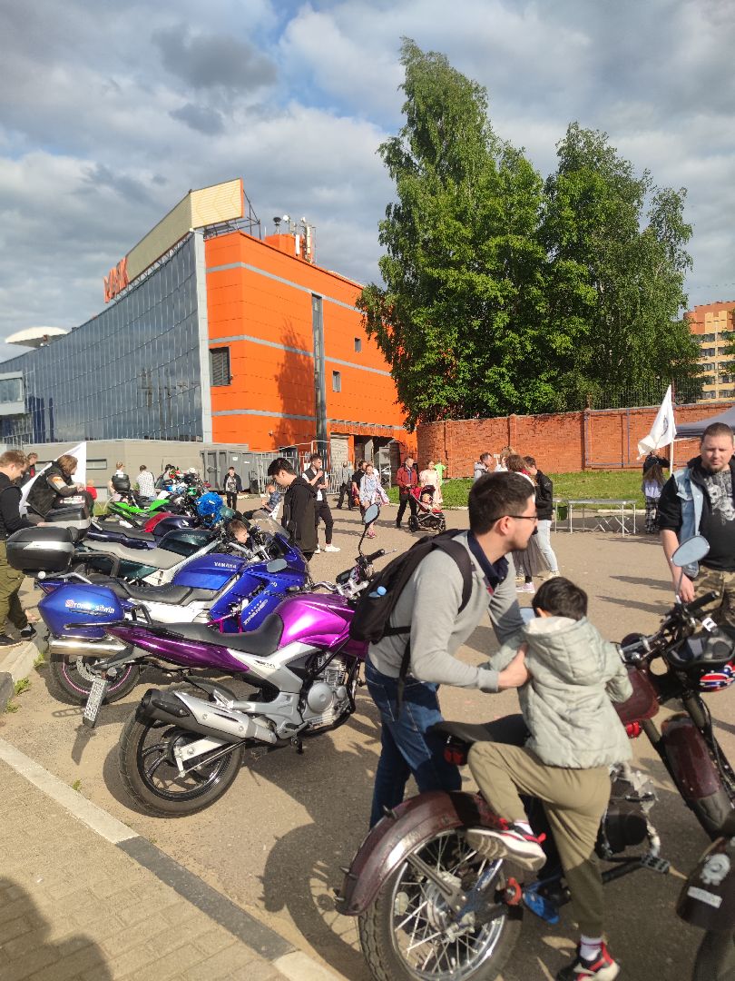 Мотоцикл, выставка, дети, Дубна