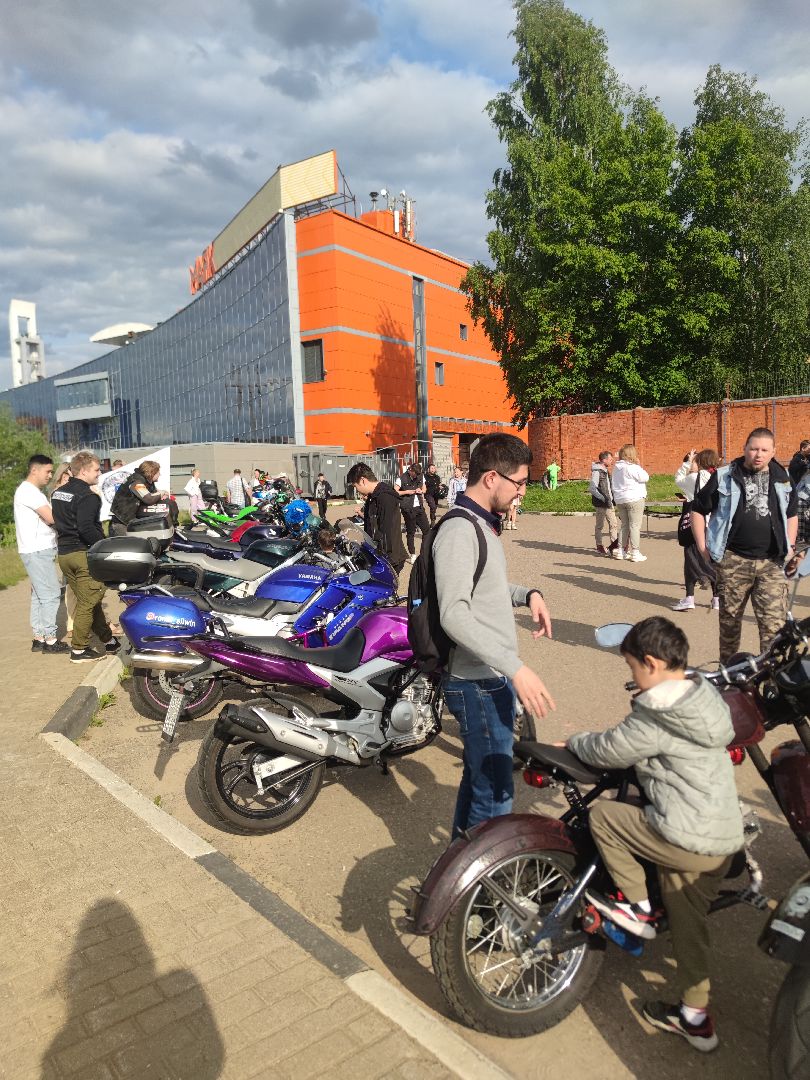 Мотоцикл, выставка, дети, Дубна