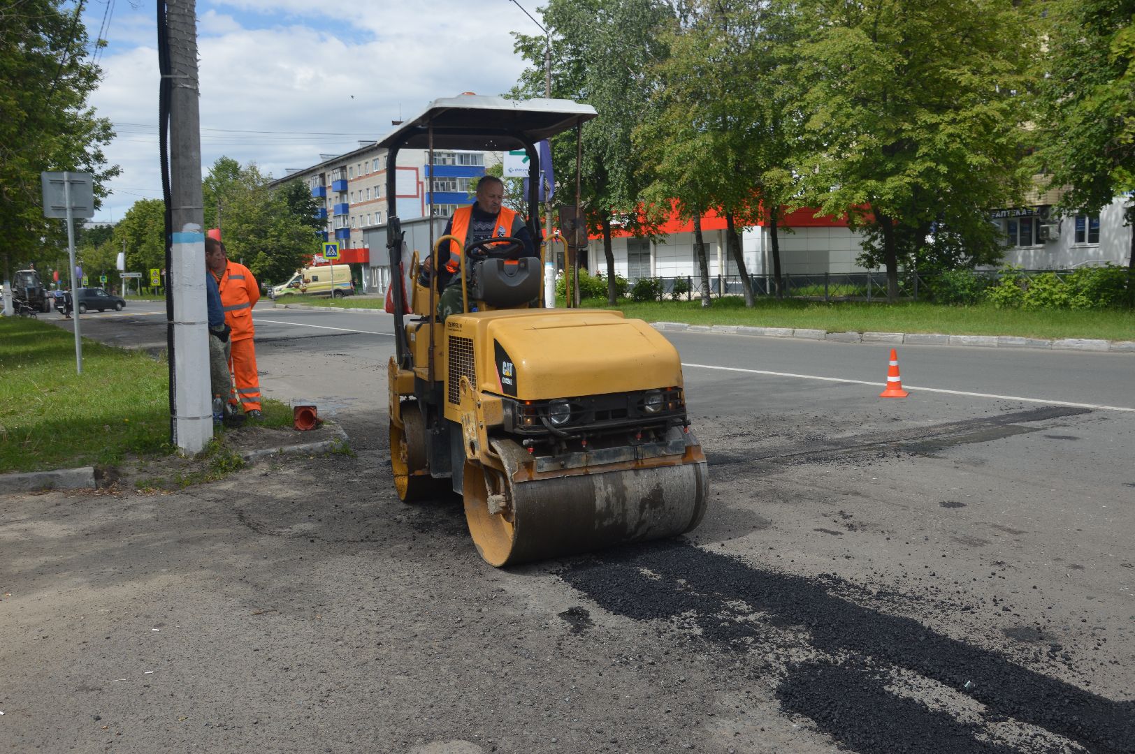Шатурский автодор, Шатура, ремонт дороги. пр. Ильича