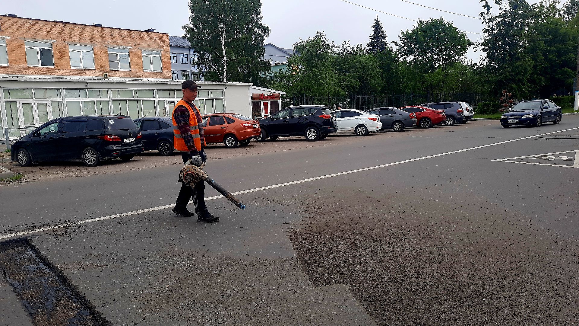 Шатурский автодор, Шатура, ремонт дороги. пр. Ильича