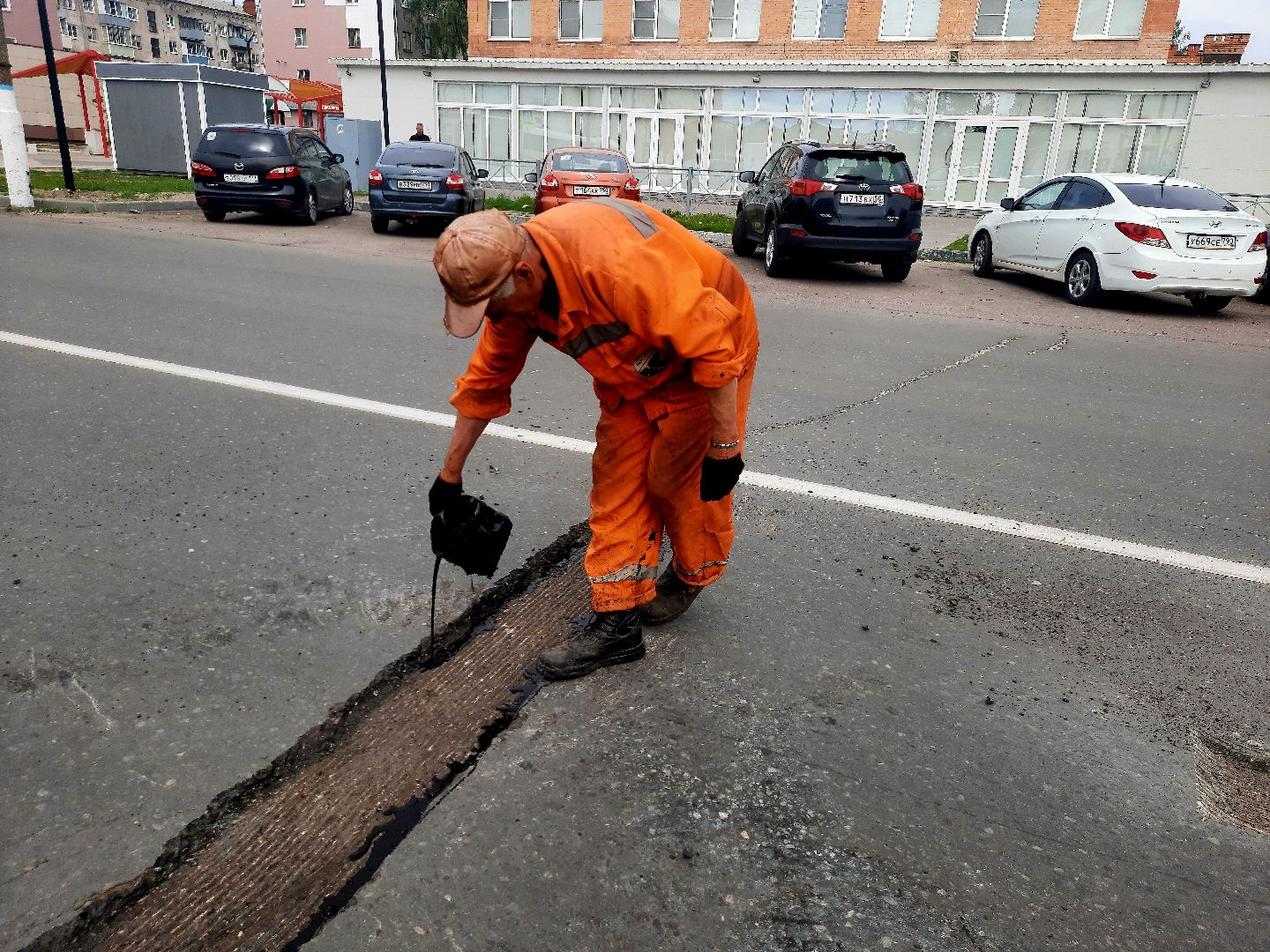 Шатурский автодор, Шатура, ремонт дороги. пр. Ильича
