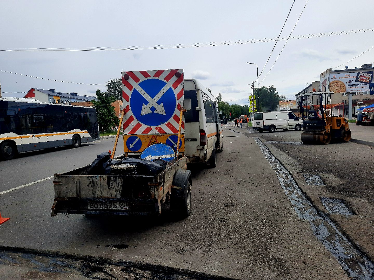 Шатурский автодор, Шатура, ремонт дороги. пр. Ильича