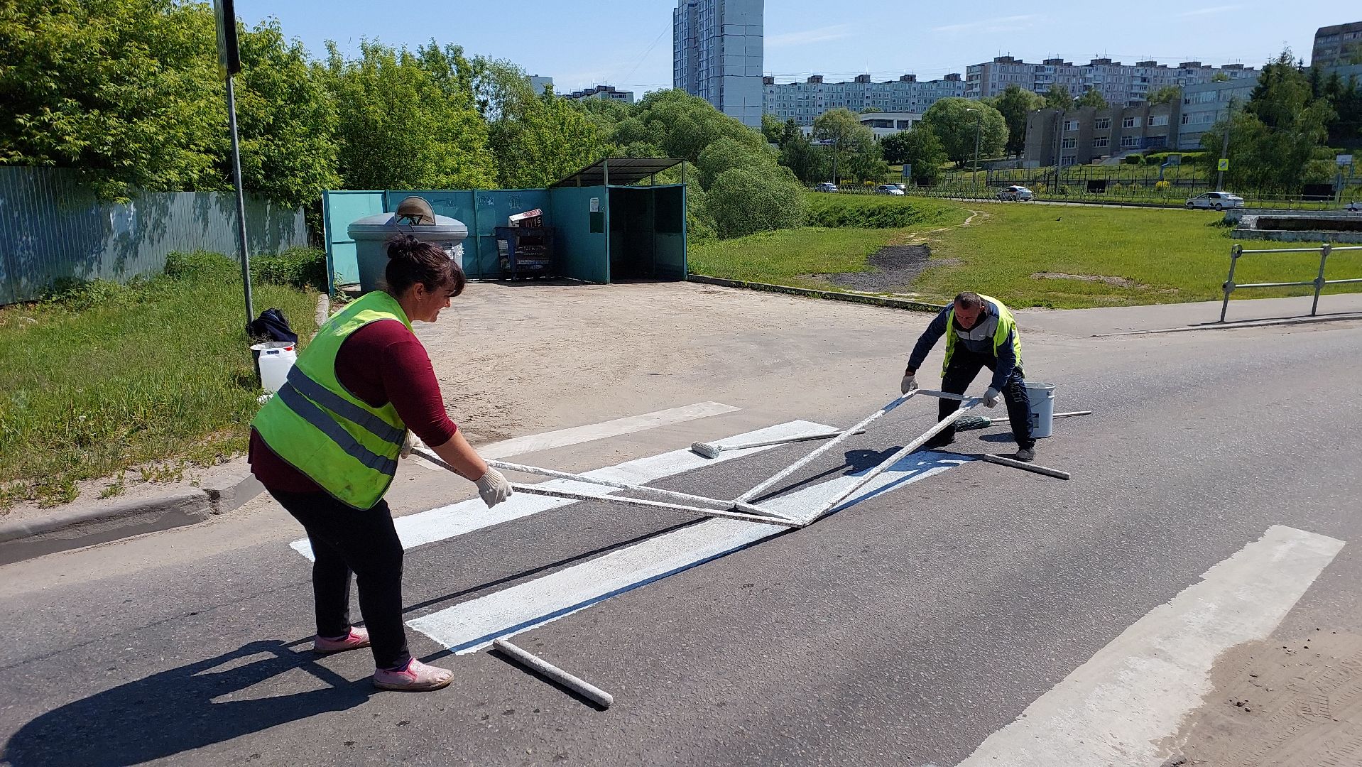 серпухов, зебра, дороги, пешеходный переход, дорожная разметка, добродел,