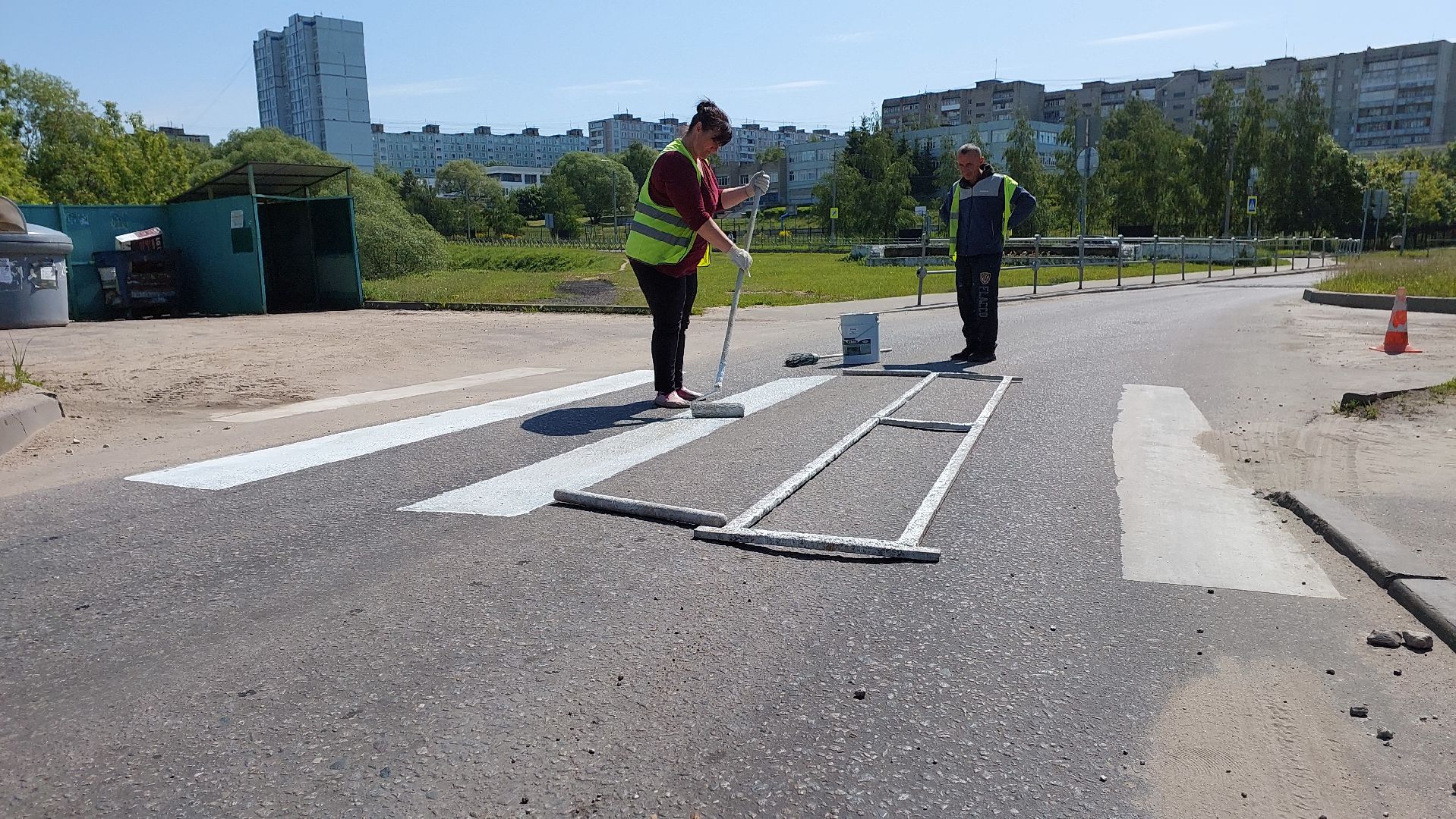 серпухов, зебра, дороги, пешеходный переход, дорожная разметка, добродел,