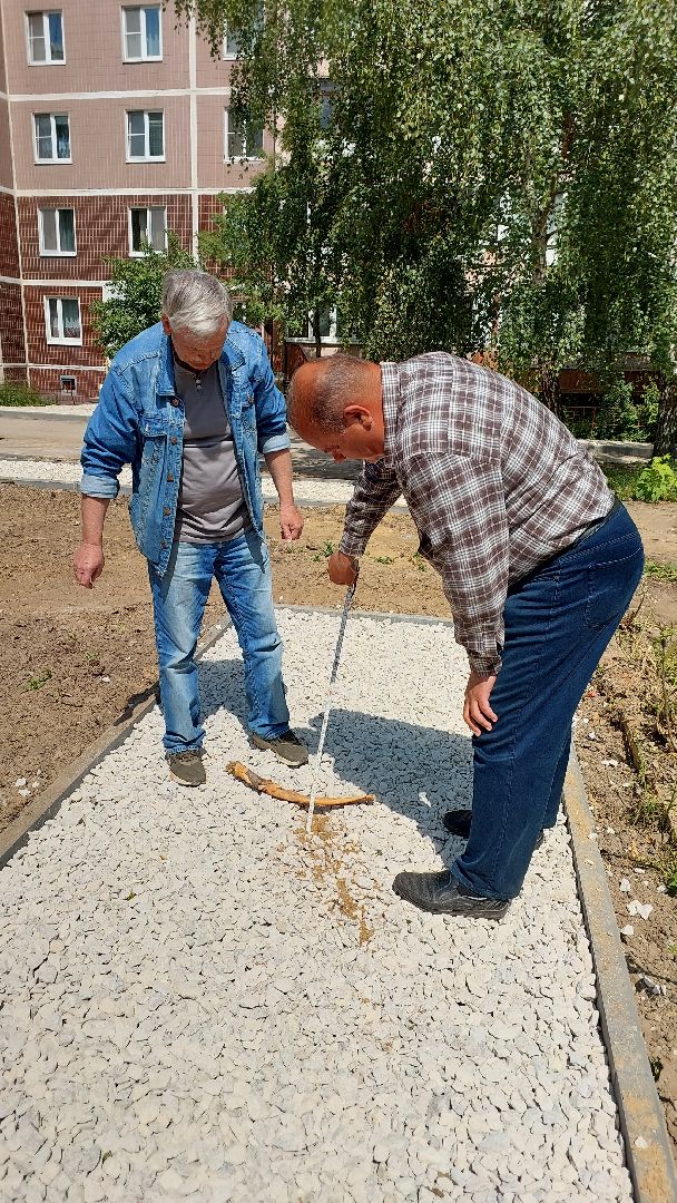 двор, благоустройство, серпухов, юбилейная, дорожки, строительство,