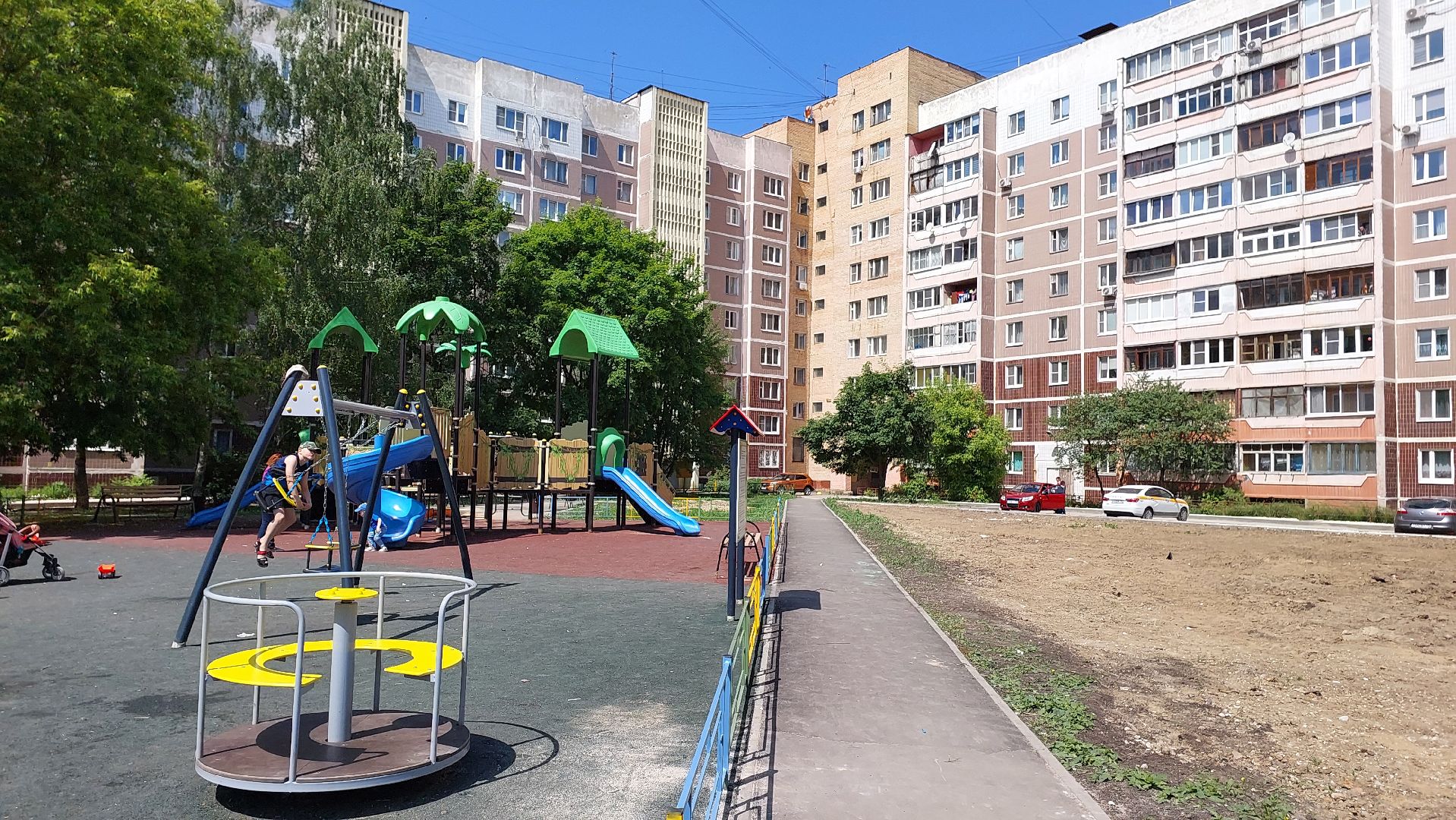 двор, благоустройство, серпухов, юбилейная, дорожки, строительство,