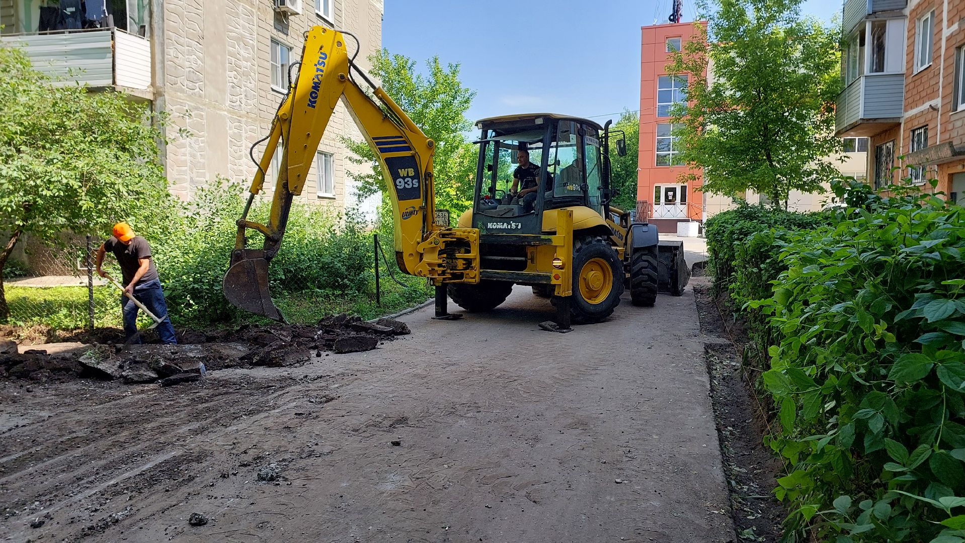 благоустройство, строительство, серпухов, асфальт, бордюры, парковки,
