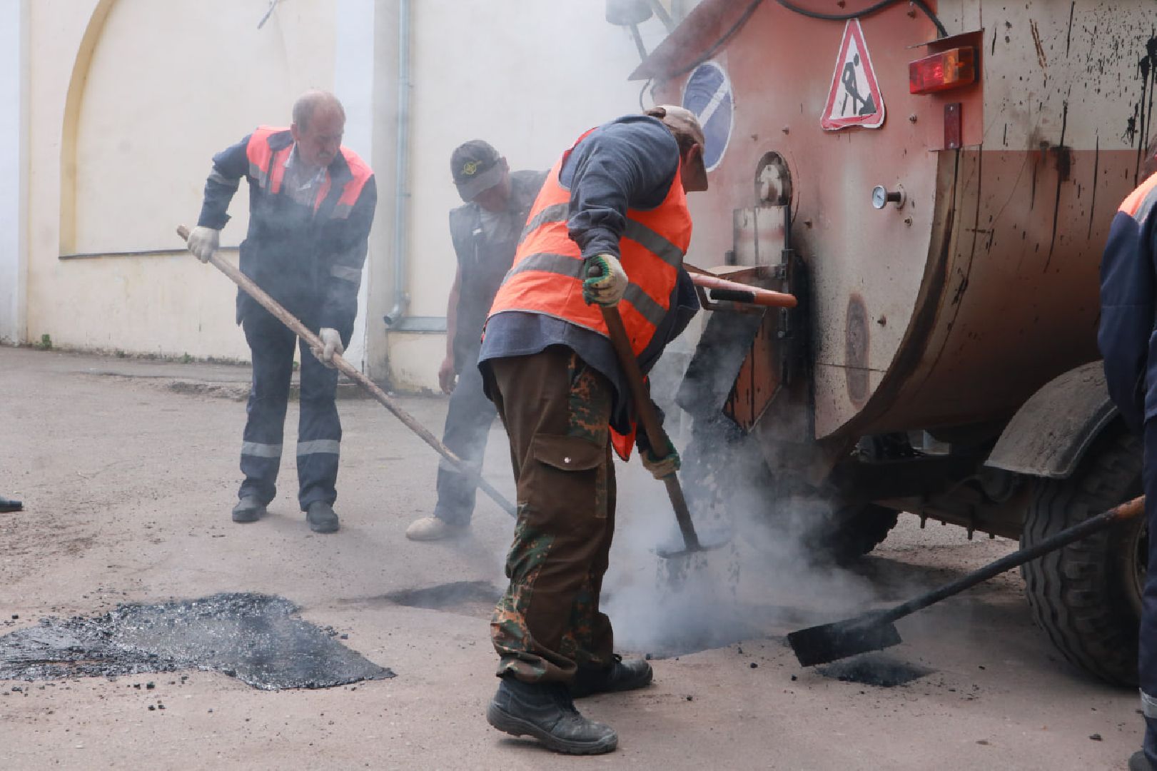 Пущино, ямочный ремонт