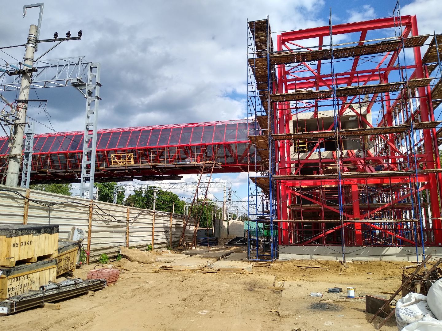 Раменское, транспорт, мост в Удельной, остекление пролётного сооружения