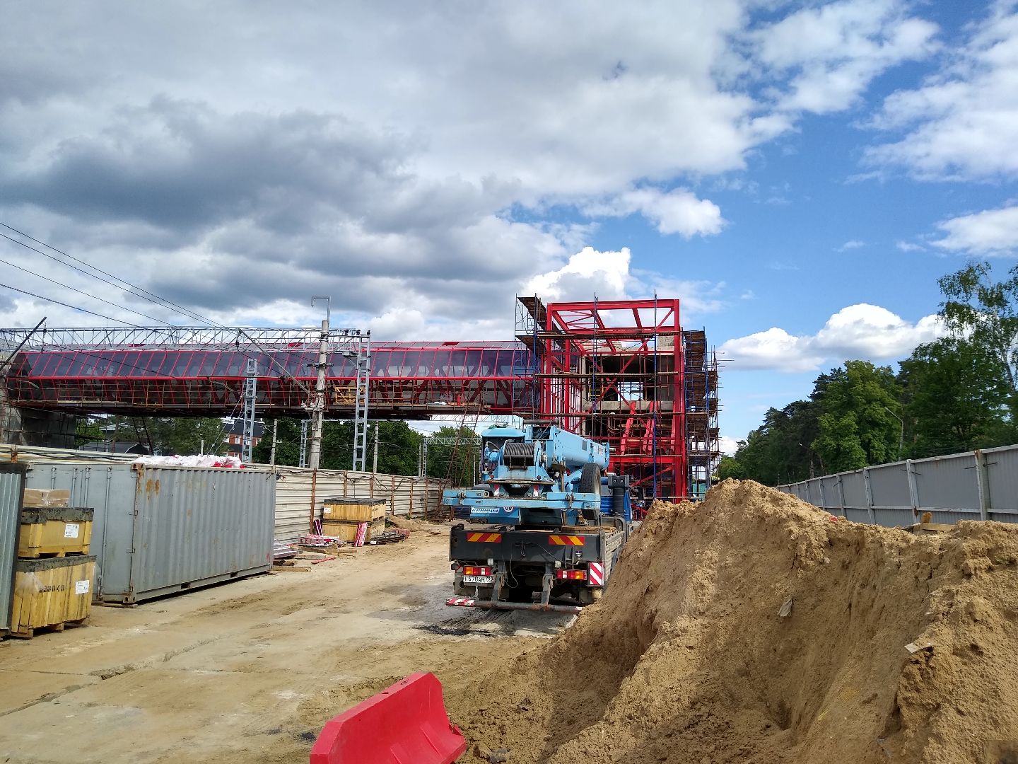 Раменское, транспорт, мост в Удельной, остекление пролётного сооружения