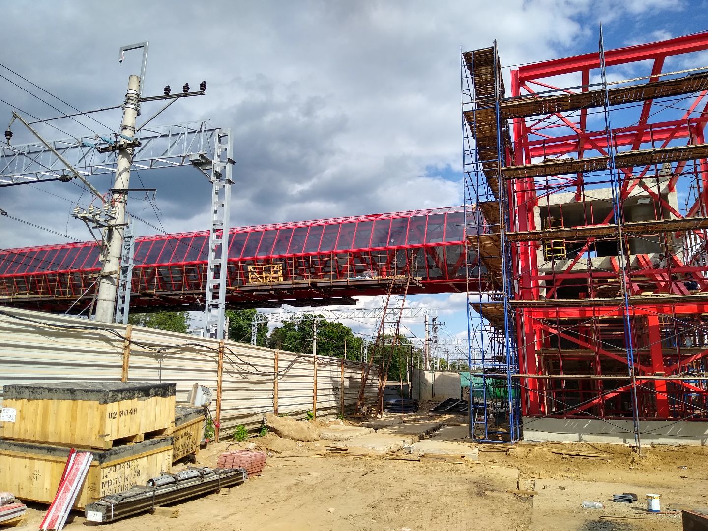 Раменское, транспорт, мост в Удельной, остекление пролётного сооружения