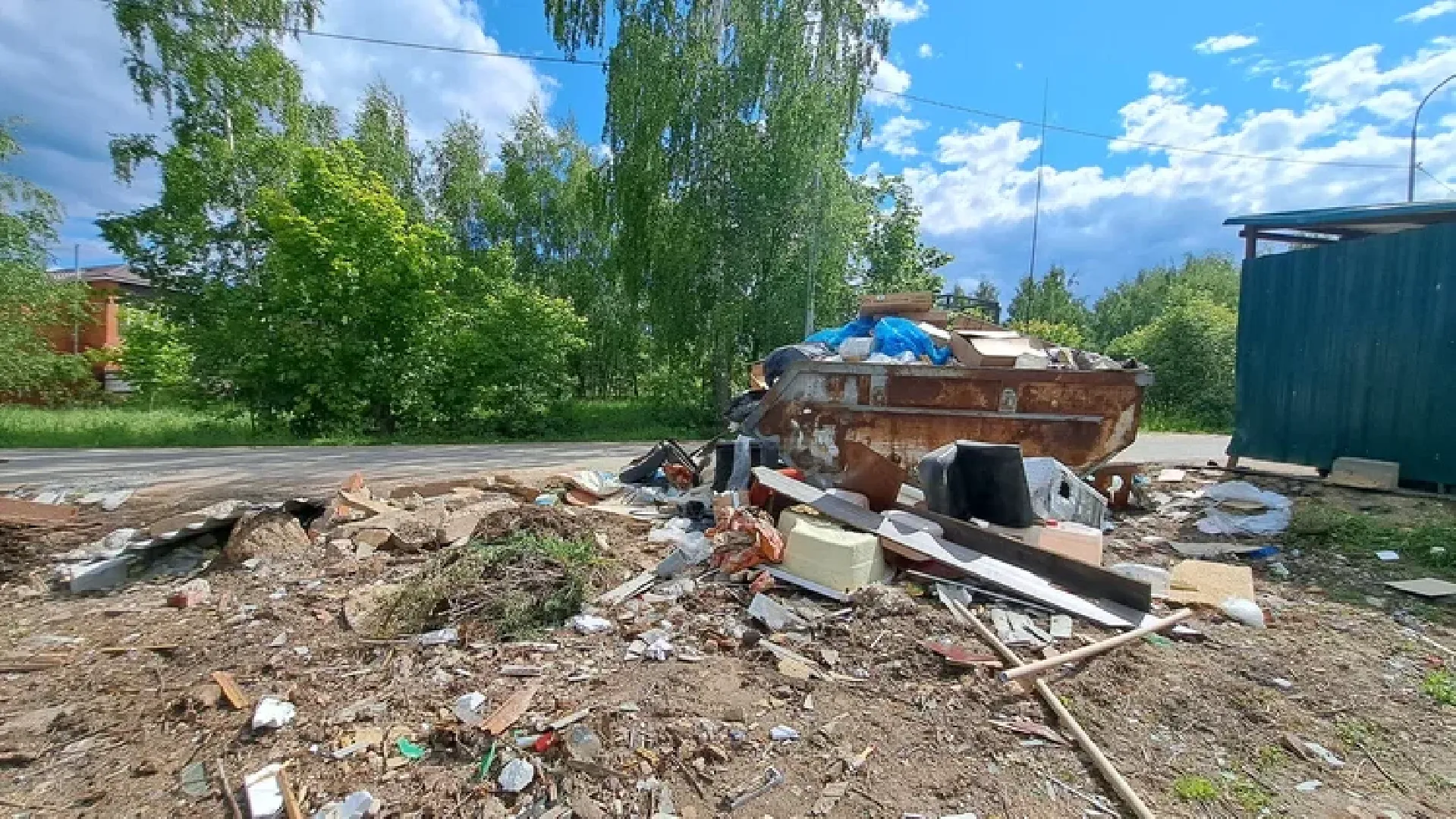 Руза, строительные отходы, мусор, несанкционированный сброс мусора, экология