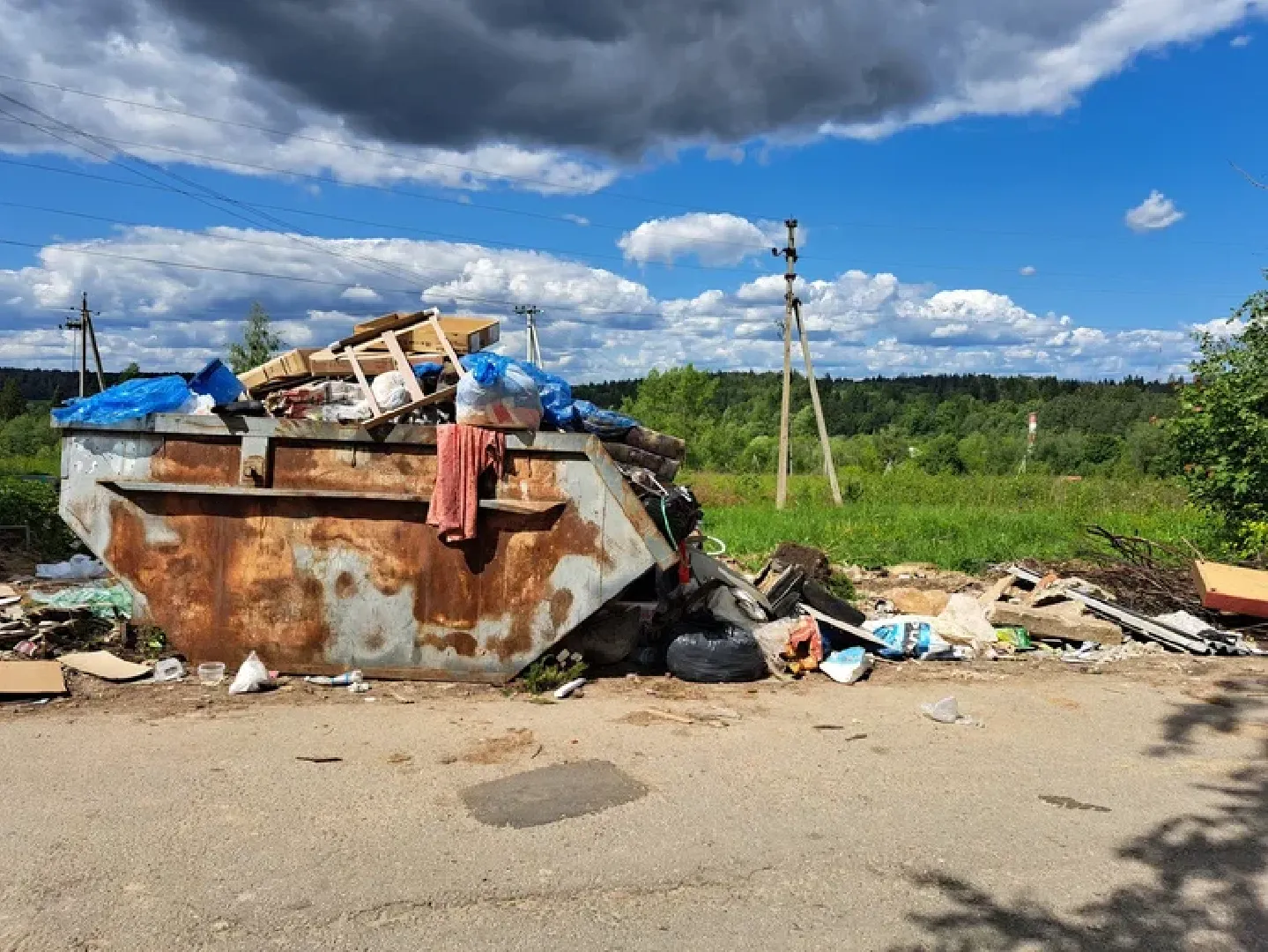 Руза, строительные отходы, мусор, несанкционированный сброс мусора, экология