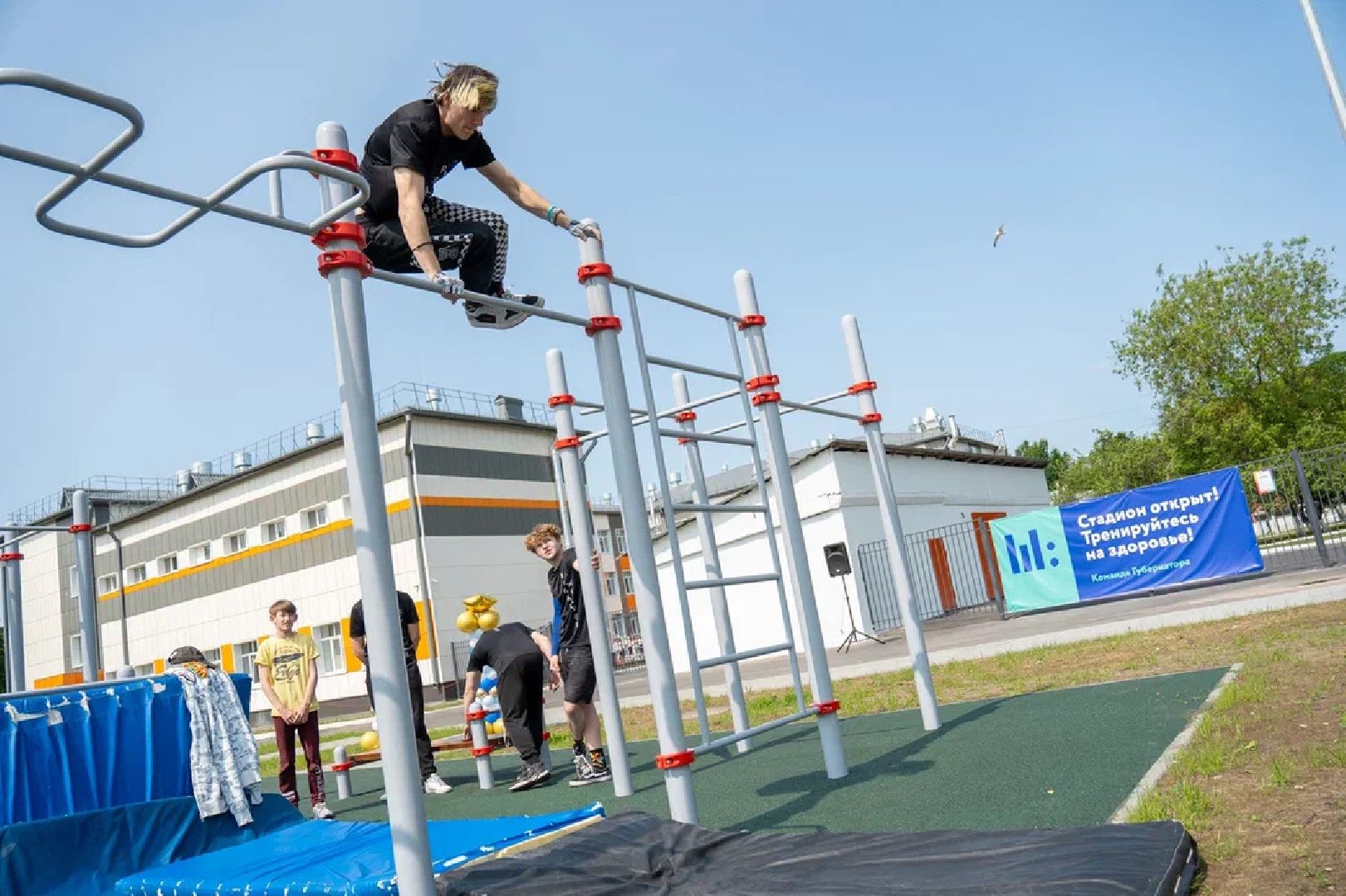 Открытый стадион, воркаут площадка, спорт, школа, Орехово-Зуево, благоустройство