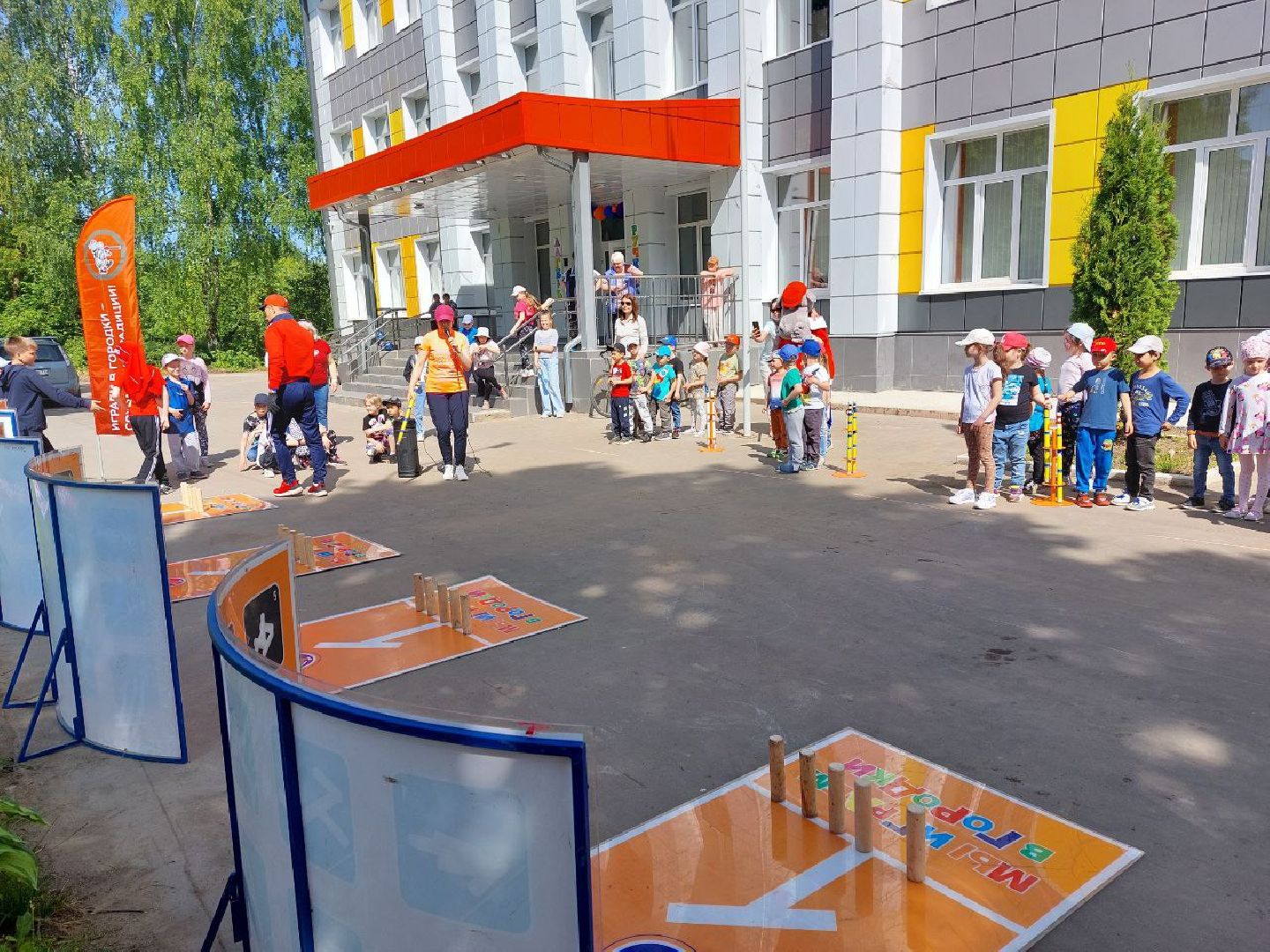 Чехов, образование, игра, городки, федерация, школа, дети, традиции