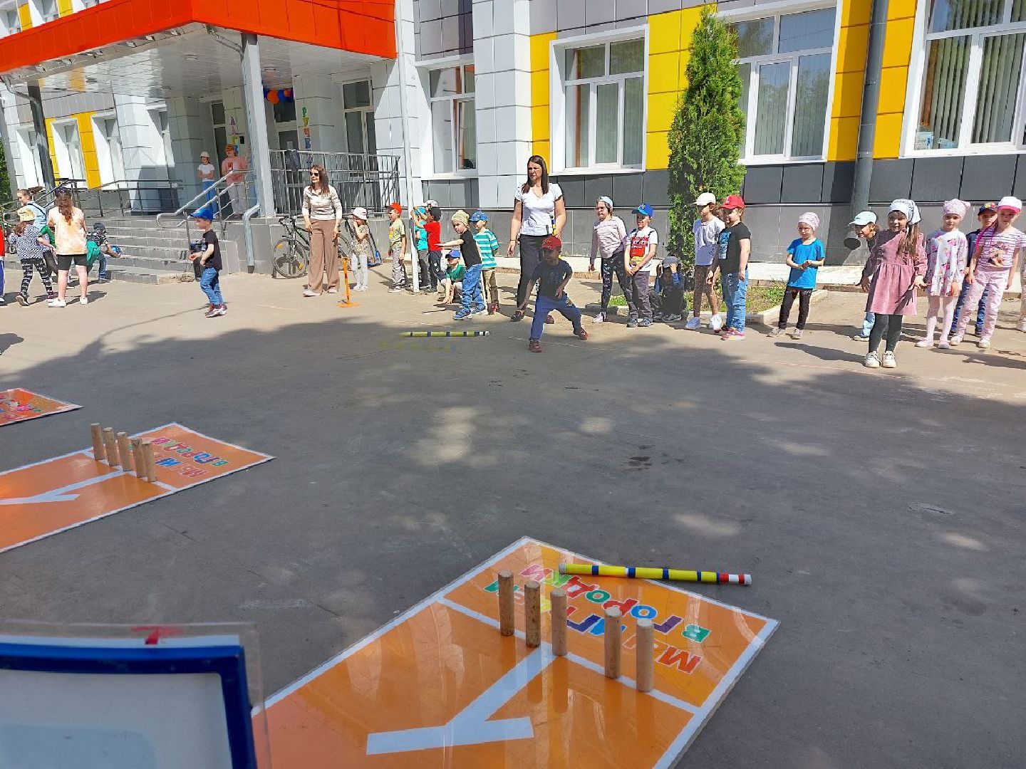 Чехов, образование, игра, городки, федерация, школа, дети, традиции