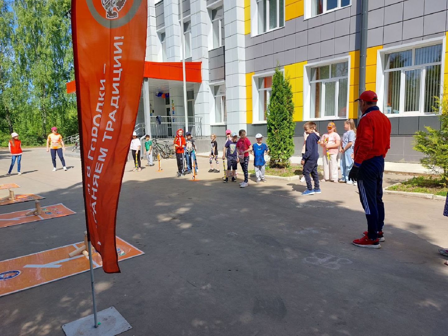 Чехов, образование, игра, городки, федерация, школа, дети, традиции