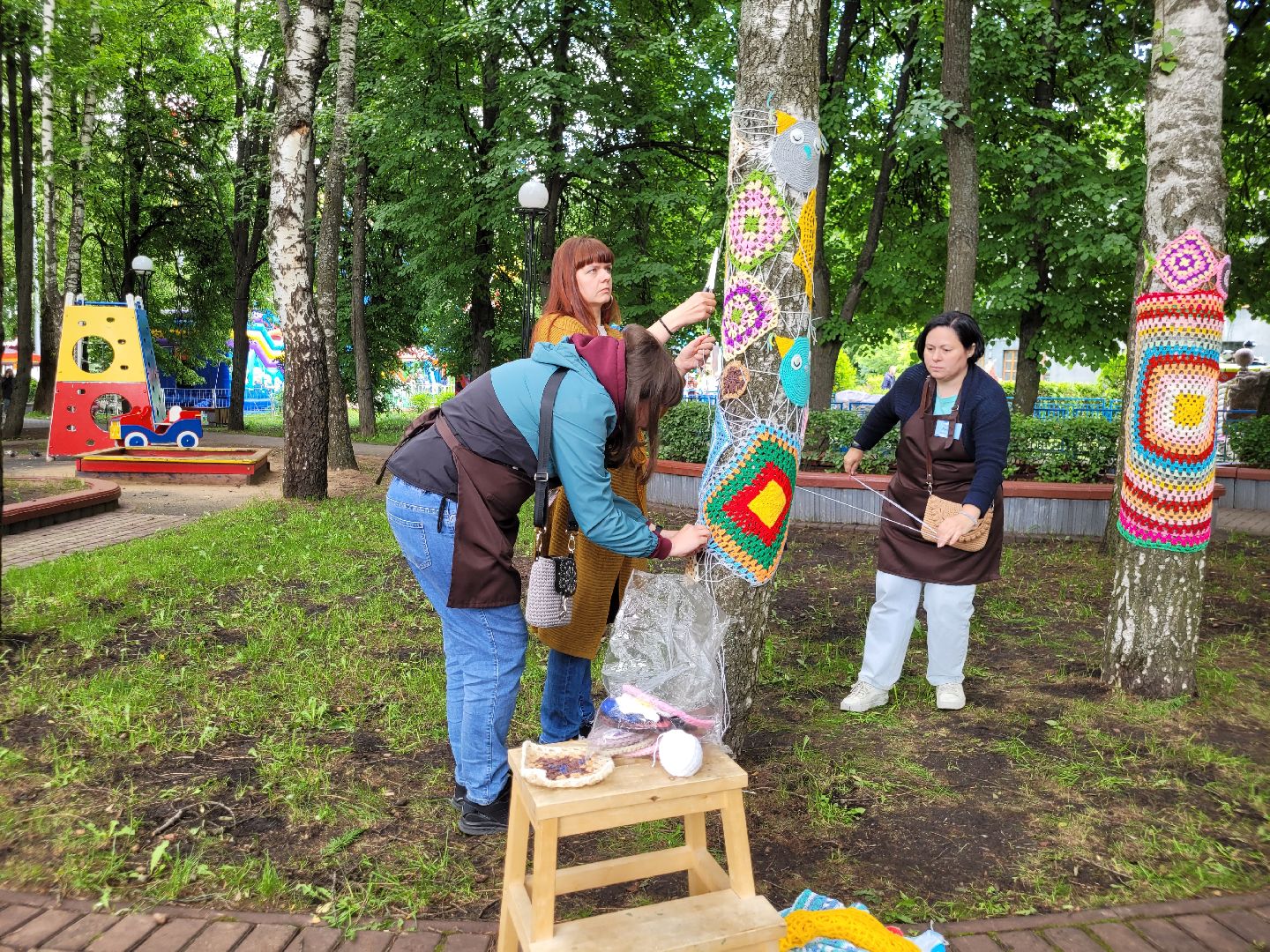 общество; творчество; парки подмосковья; вязание
