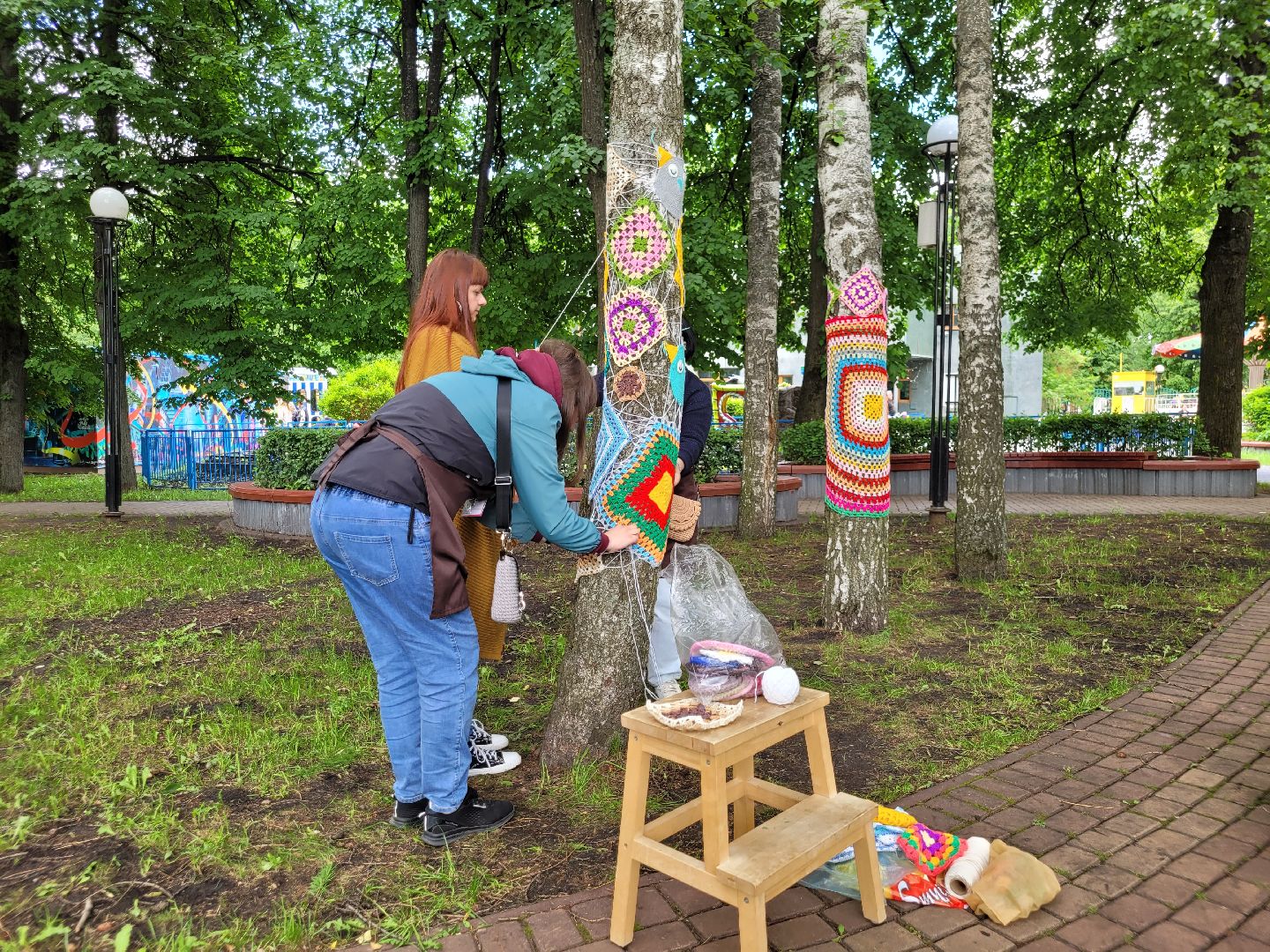 общество; творчество; парки подмосковья; вязание