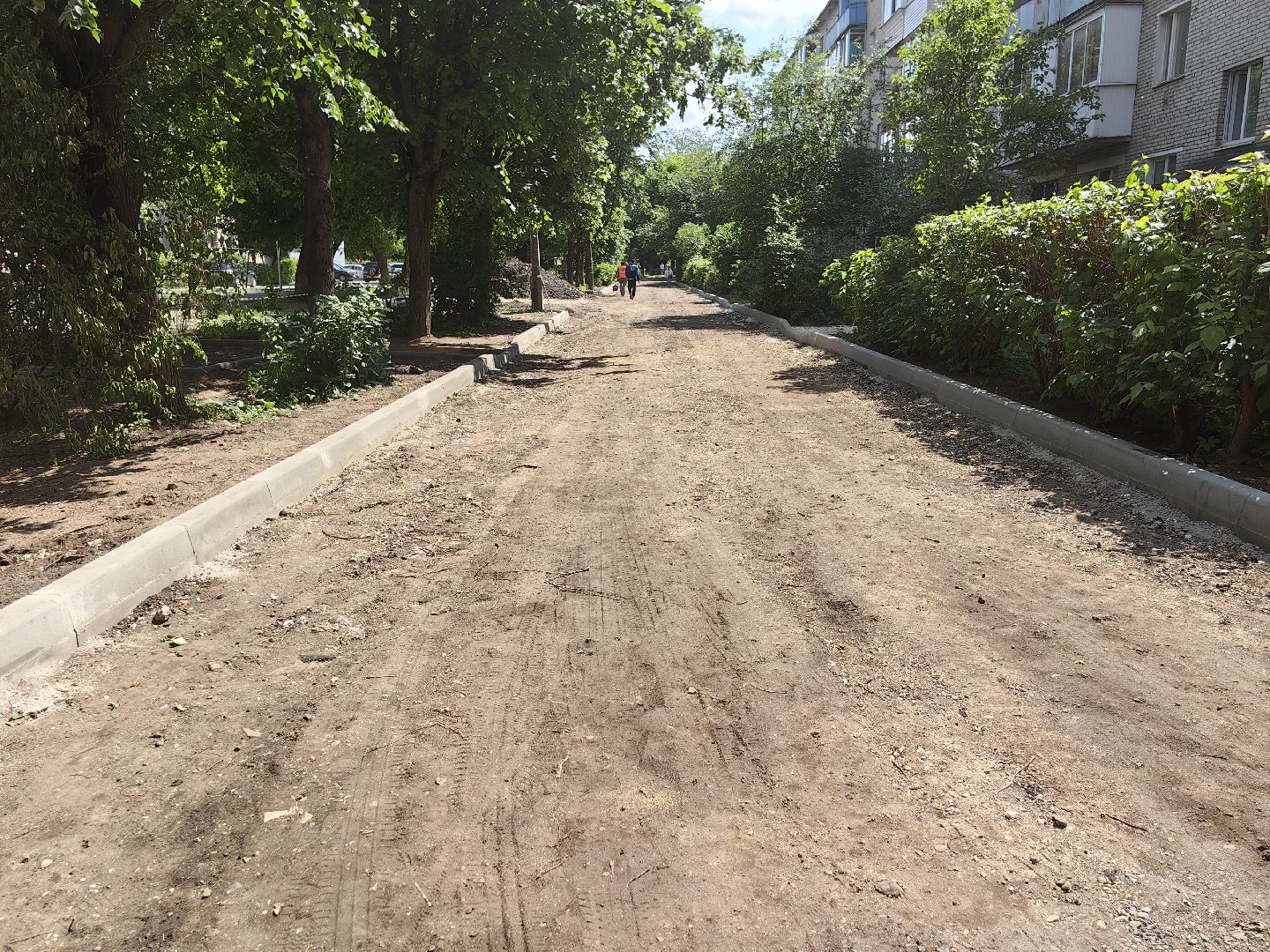 Асфальт, дорога, щебень, укладка