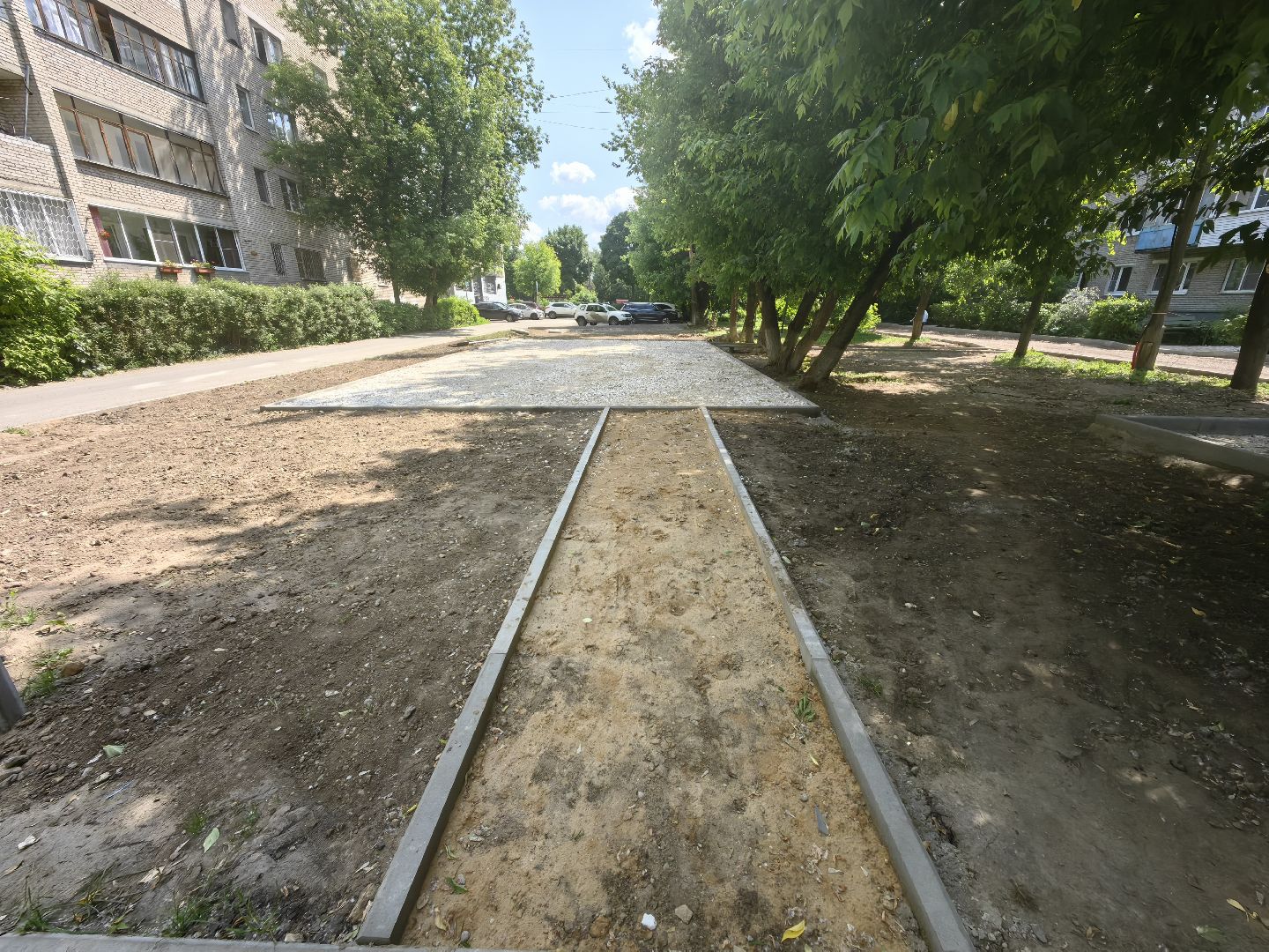 Благоустройство, детская площадка, покрытие, бордюр