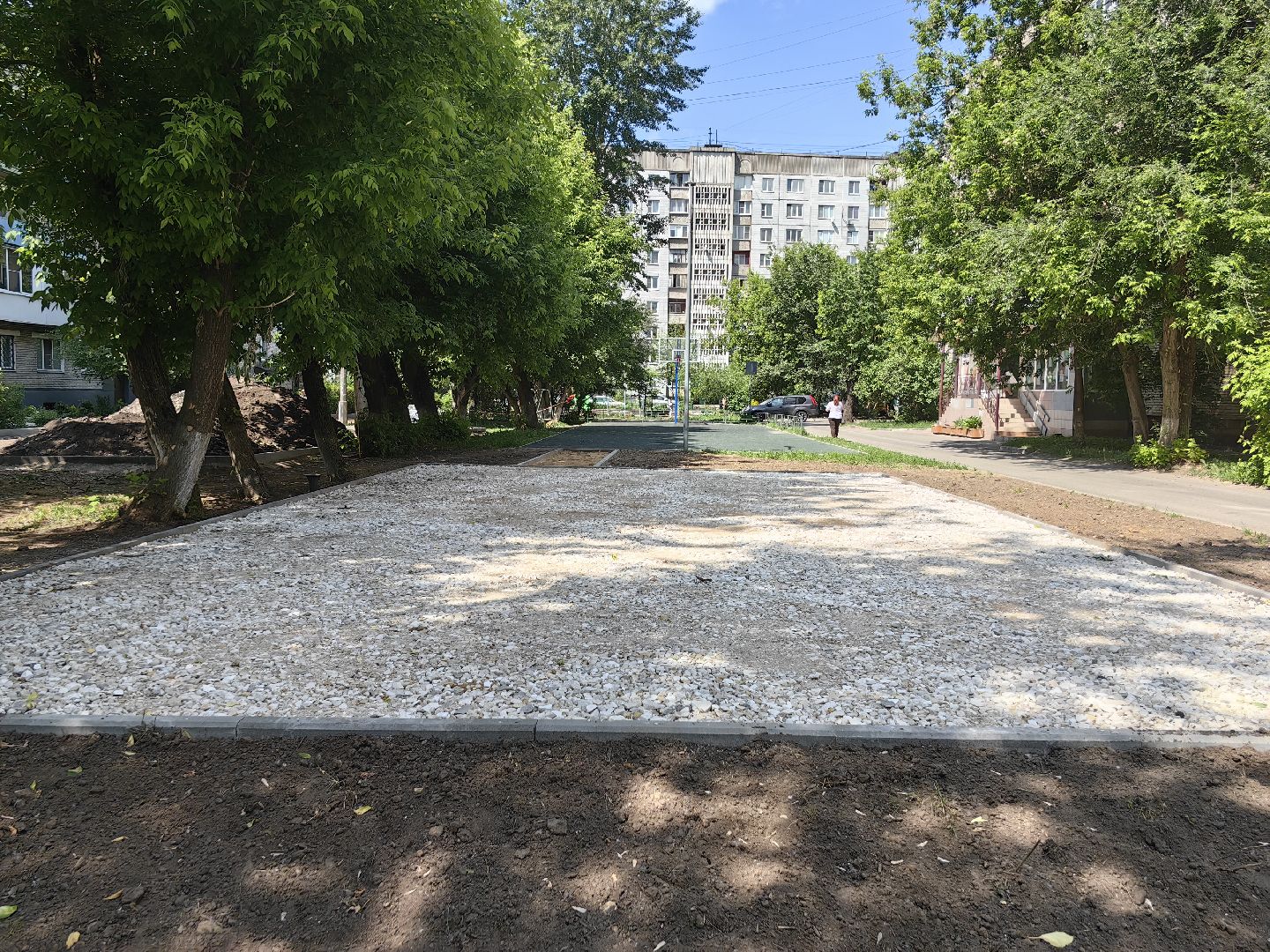 Благоустройство, детская площадка, покрытие, бордюр