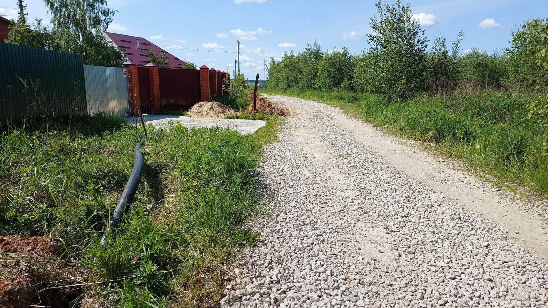 серпухов, деревня московка, газ, газопровод, прокладка газопровода, трубы,