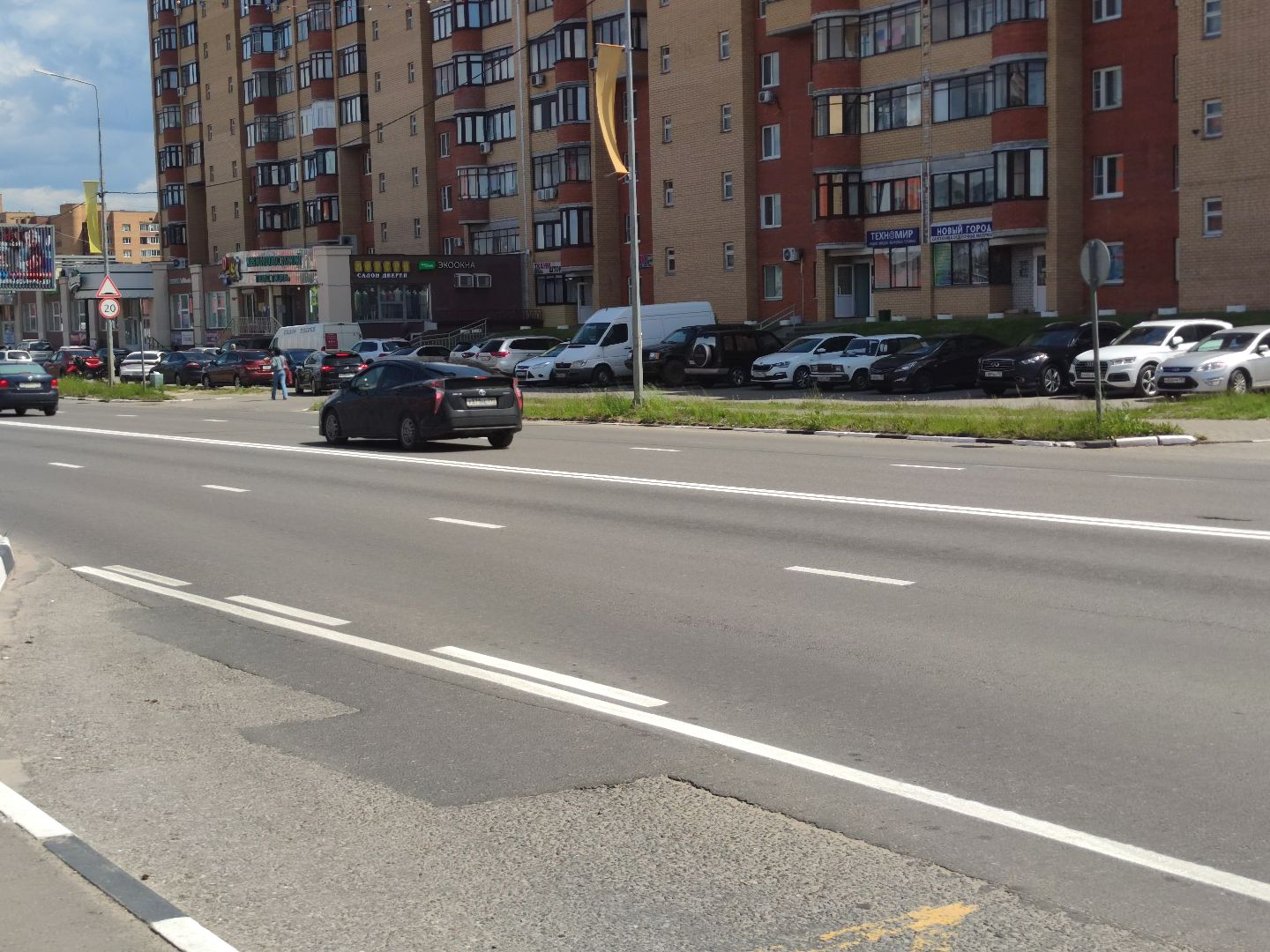 Обновление разметки, дороги, Дубна