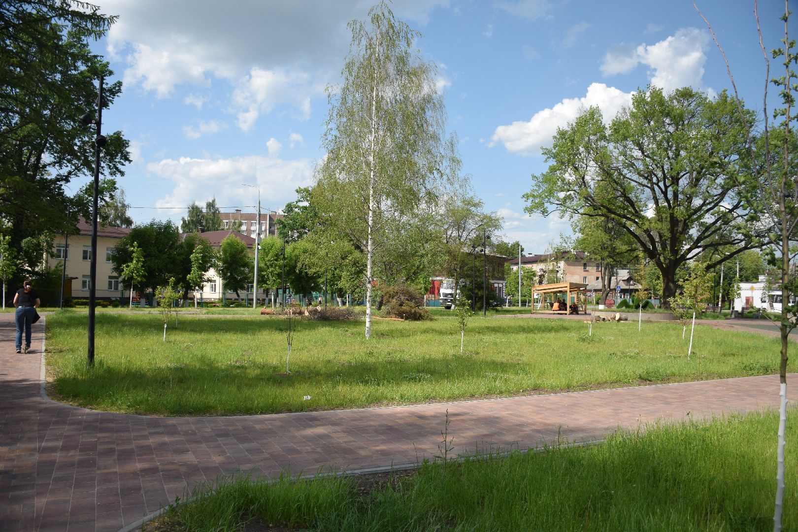 Павловский Посад, городской округ Павловский Посад, благоустройство, сквер, уборка