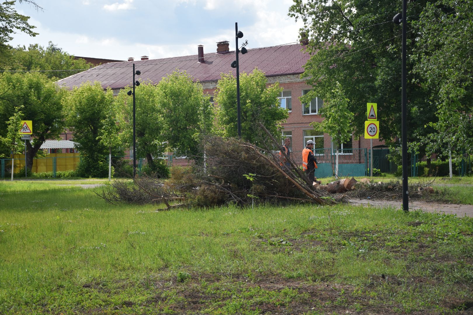 Павловский Посад, городской округ Павловский Посад, благоустройство, сквер, уборка