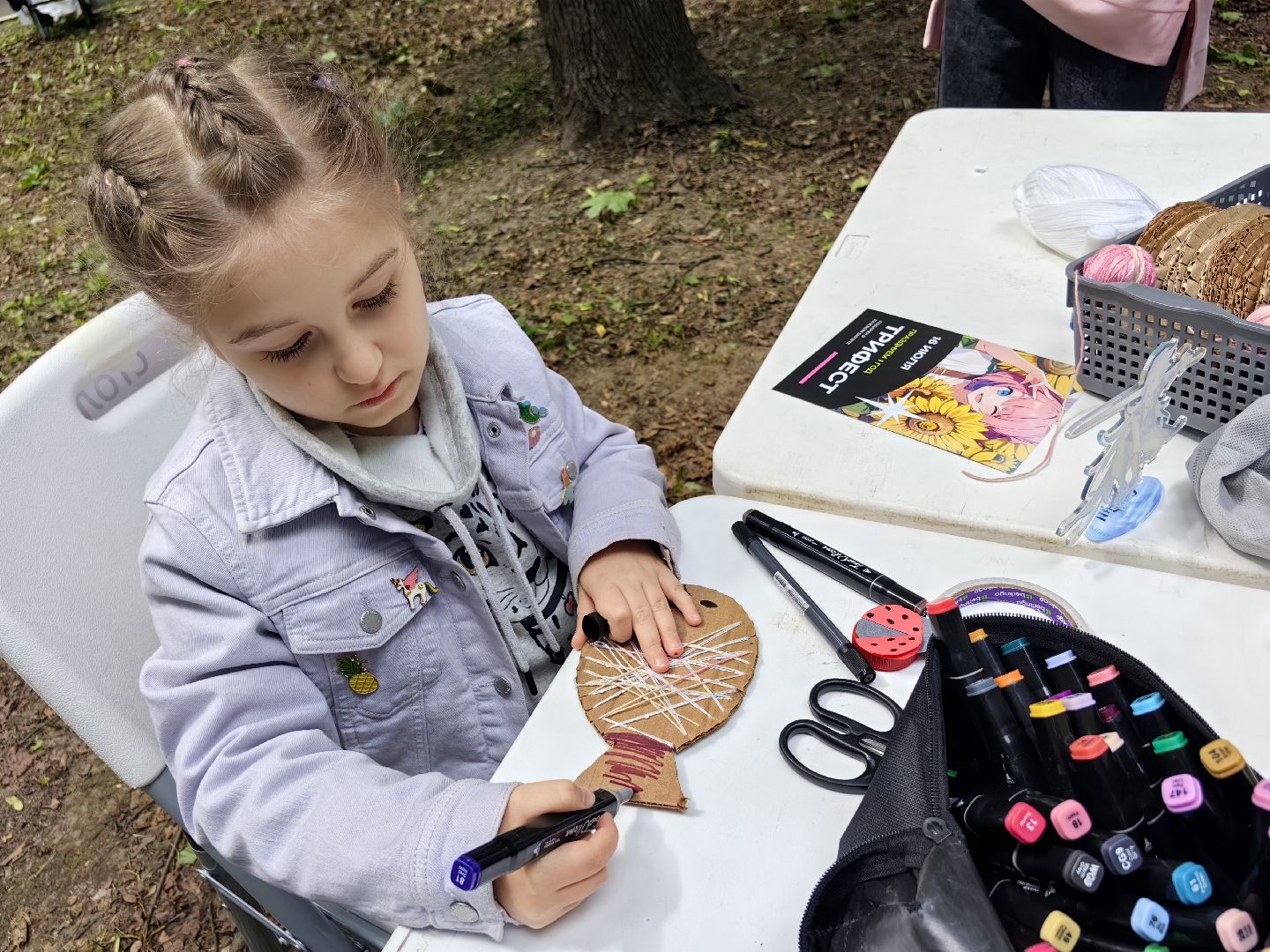 Мастер-класс, дети, рисование, парк, лето